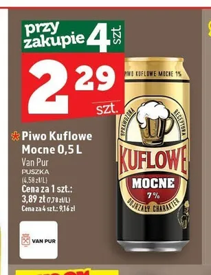Piwo Kuflowe Mocne promocja w TOPAZ