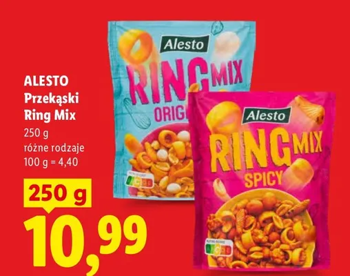 Przekąski Ring Mix Spicy Alesto promocja w Lidl