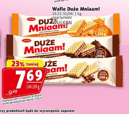 Wafle Duże o smaku krówkowym Mniaam! promocja w Prim Market