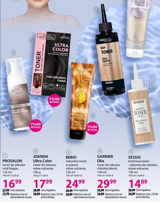 Toner do włosów PROSALON cold frappe promocja w Hebe