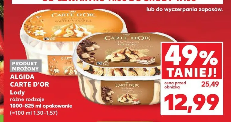 Lody Carte D'Or promocja w Kaufland