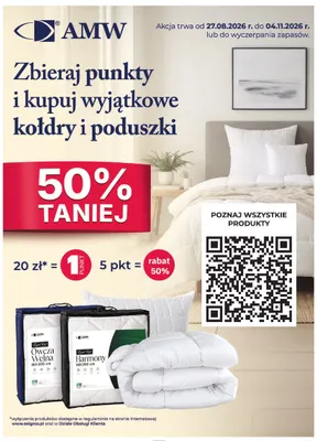 Kołdry i poduszki AMW promocja w Selgros