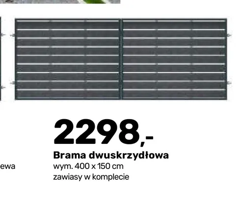 Brama dwuskrzydłowa Kornel promocja w Bricomarche