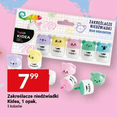 Zakreślacze niedźwiadki Kidea promocja w Twój Market