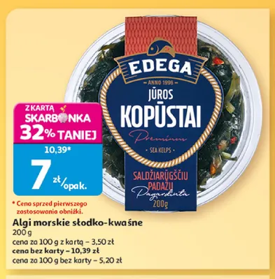 Algi morskie słodko-kwaśne Edega promocja w Auchan
