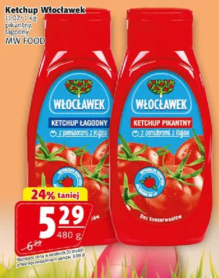 Ketchup łagodny, pikantny promocja w Prim Market