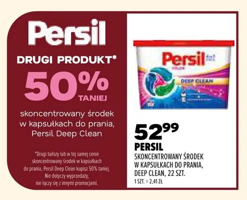 Skoncentrowany środek w kapsułkach do prania Deep Clean Persil promocja w Drogerie Natura