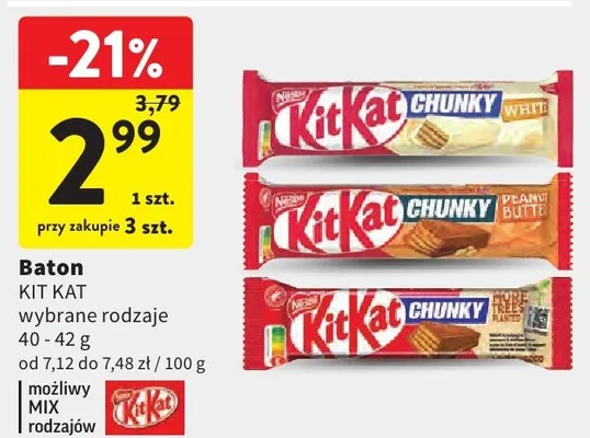 Baton wybrane rodzaje promocja w Intermarche