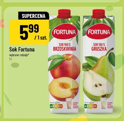 Sok 100% Fortuna Gruszka promocja w POLOmarket