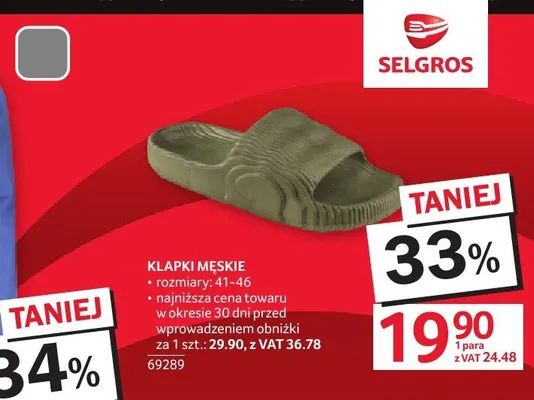 Klapki męskie promocja w Selgros