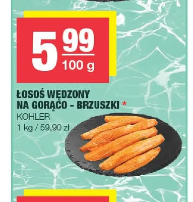 Łosoś wędzony na gorąco brzuszki Kohler promocja w SPAR