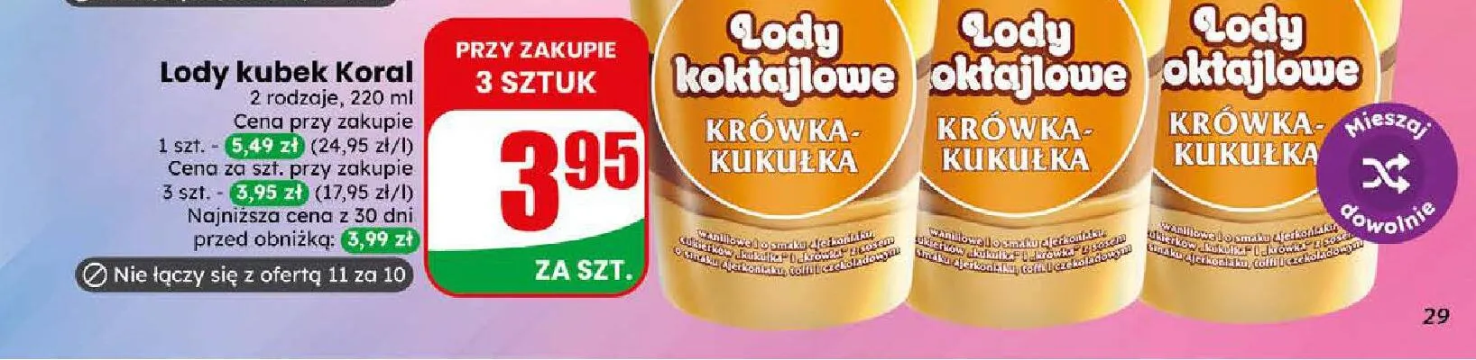 Lody kubek promocja w Dino