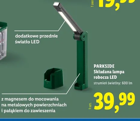 Składana lampa robocza LED promocja w Lidl