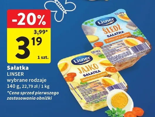 Sałatka Lisner wybrane rodzaje promocja w Intermarche