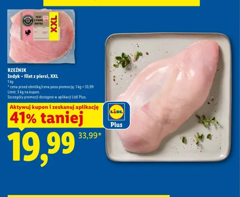 Filet z piersi indyka XXL Rzeźnik promocja w Lidl