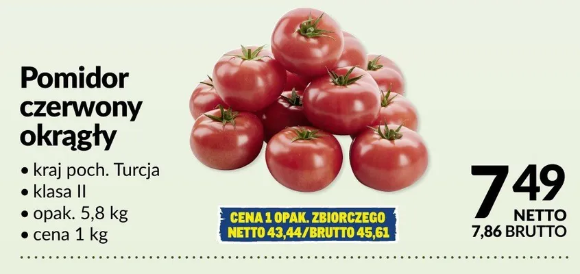 Pomidor czerwony okrągły promocja w Makro