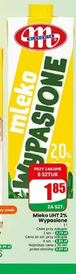 Mleko UHT Wypasione Mlekovita 2% promocja w Dino