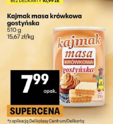 Kajmak masa krówkowa Gostyńska promocja w Delikatesy Centrum