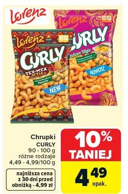 Chrupki Curly promocja w Carrefour