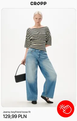 Jeansy boyfriend loose fit Cropp promocja w Cropp