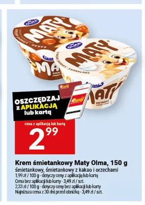 Krem śmietankowy Maty Olma promocja w Twój Market