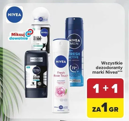 Dezodoranty Nivea promocja w Carrefour