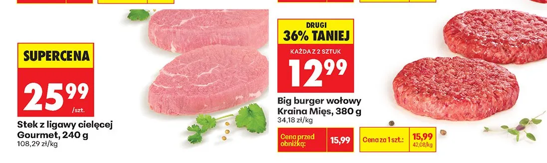 Stek z ligawy cielęcej Gourmet promocja w Biedronka