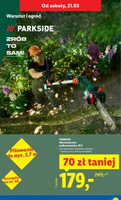 Akumulatorowa podkrzesywarka 20 V promocja w Lidl