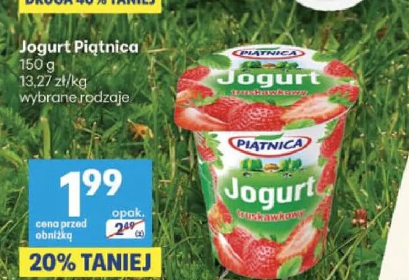 Jogurt Piątnica promocja w Delikatesy Centrum