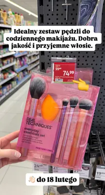 Zestaw pędzli do makijażu everyday essentials set promocja w Rossmann