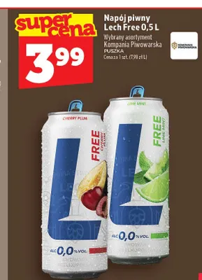 Piwo bezalkoholowe Napój piwny Lech Cherry Plum promocja w TOPAZ