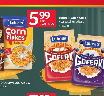 Płatki śniadaniowe Lubella Corn Flakes klasyczne promocja w Selgros