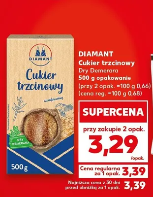 Cukier trzcinowy Dry Demerara Diamant promocja w Kaufland