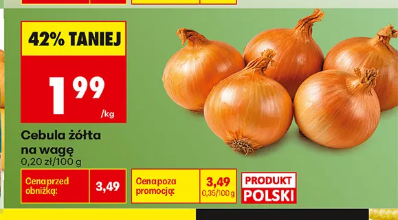 Cebula żółta promocja w Biedronka