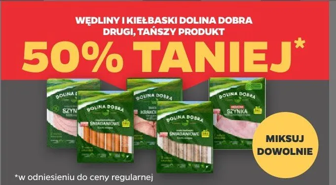 Wędliny i kiełbaski dolina dobra promocja w Netto