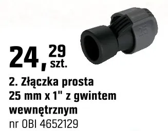 Złączka prosta 25 mm x 1" z gwintem wewnętrznym promocja w OBI