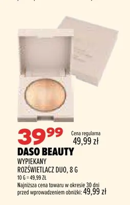 Wypiekany rozświetlacz duo Daso Beauty promocja w Drogerie Natura