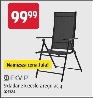 Składane krzesło ogrodowe z regulacją Ekvip promocja w Jula