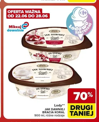 Lody Jak Dawniej Bracia Koral promocja w Carrefour Market