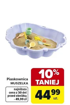 Piaskownica muszelka promocja w Carrefour
