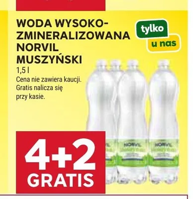 Woda wysokozmineralizowana Norvil Muszyński promocja w Stokrotka