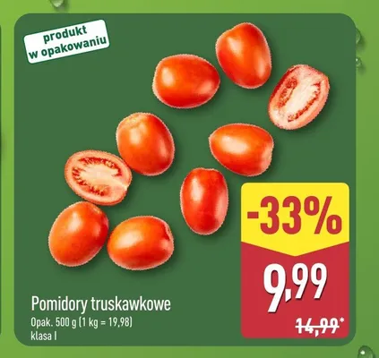 Pomidory truskawkowe promocja w Aldi