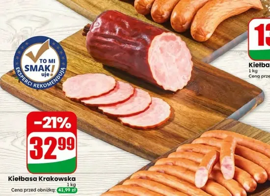 Kiełbasa krakowska wędzona promocja w Dino