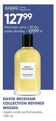Woda perfumowana męska David Beckham Collection Refined Woods promocja w Super-Pharm
