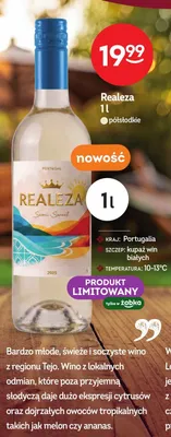 Wino białe półsłodkie Realeza promocja w Żabka