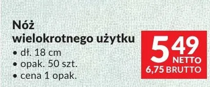 Nóż wielokrotnego użytku 18cm promocja w Makro