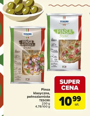 Pinsa pełnoziarnista TESORI promocja w Carrefour