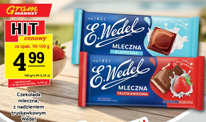 Czekolada mleczna klasyczna E.Wedel promocja w Gram Market
