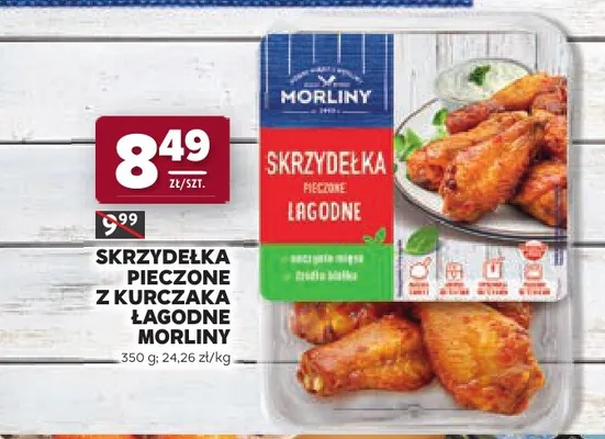 Skrzydełka pieczone z kurczaka łagodne Morliny promocja w Stokrotka
