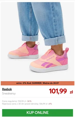 Sneakersy Reebok promocja w eobuwie.pl